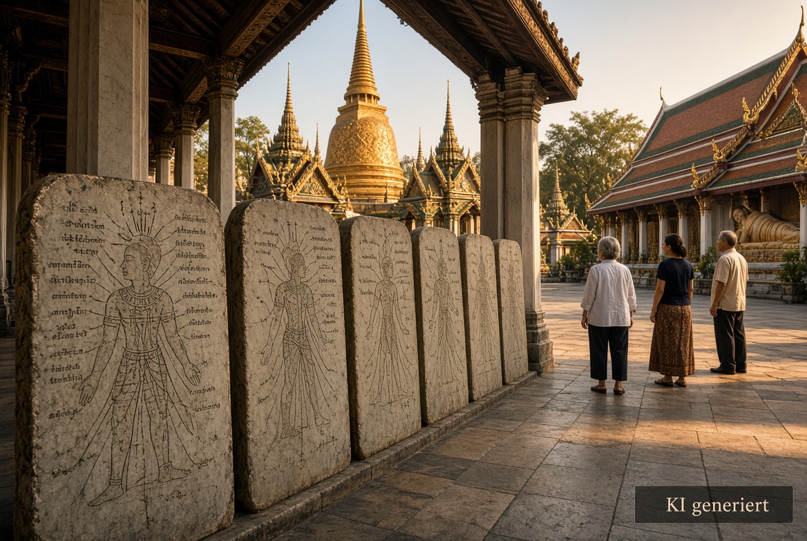 Wat Pho und die Tafeln aus Stein Image